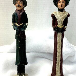 Windsor Collection Old World Pencil Figurine Christmas Holiday Carolers